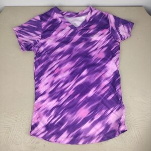 Purple and Pink V-Neck Athletic Shirt